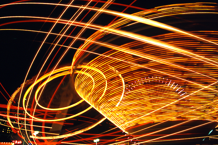 theme-park rides in night