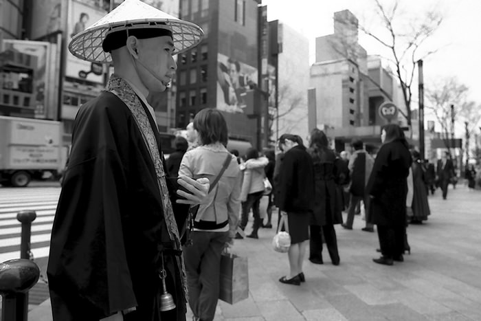Buddhist monk in Ginza