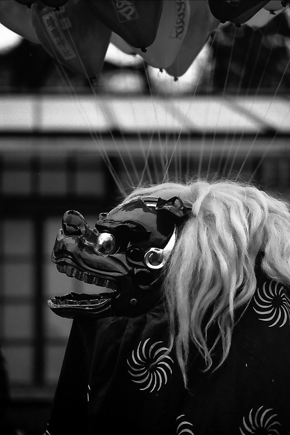 Mask of lion dance