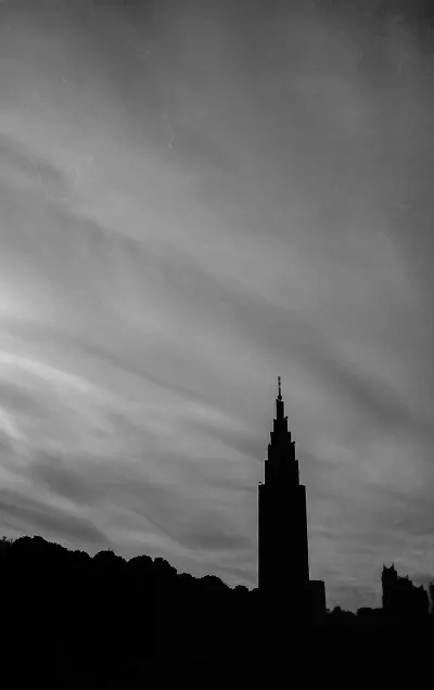 Silhouette of skyscraper