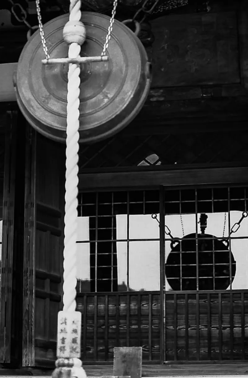 Chinese gong in a Buddhist temple