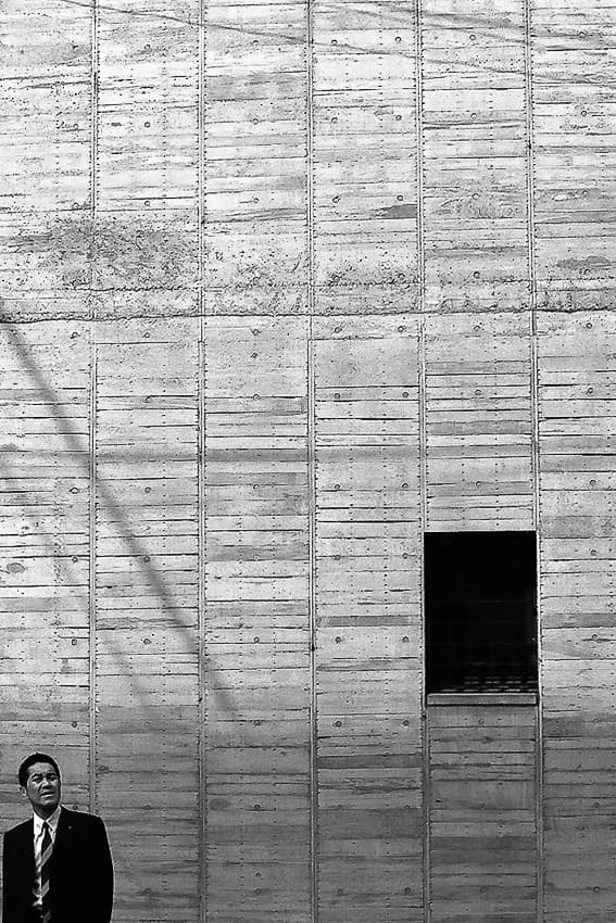 Concrete wall with one window