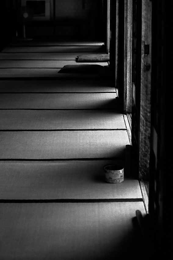 Straw mat by windows