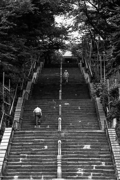 Steep stairway in temple
