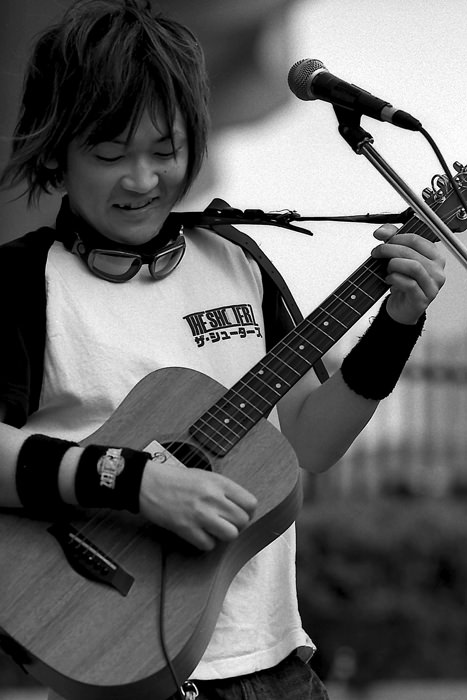 Man playing acoustic guitar