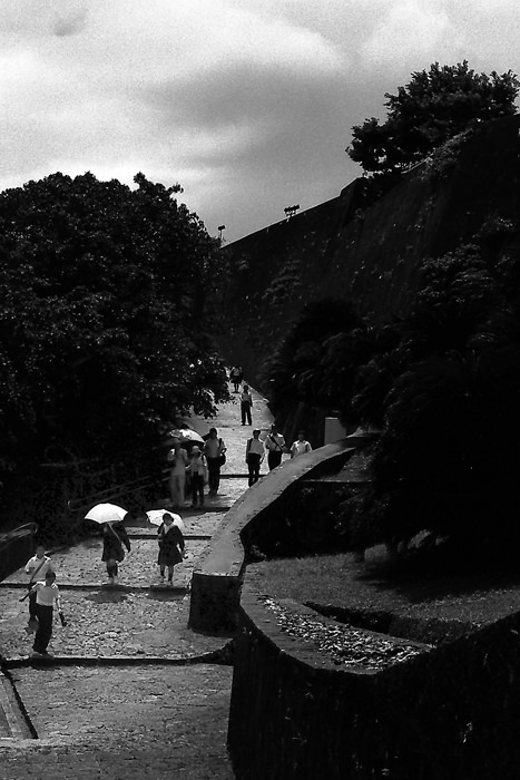 Umbrella in castle