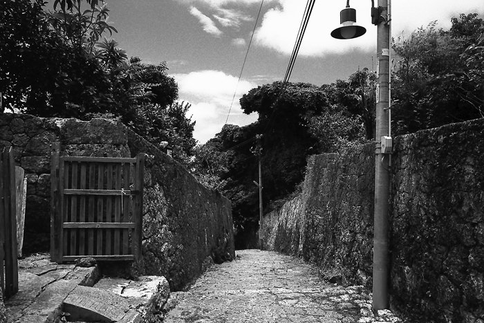 stone paved street in Shuri