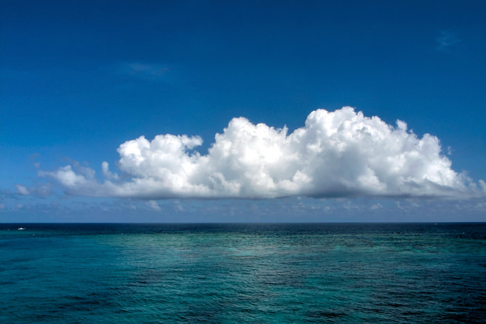 Big cloud above sea