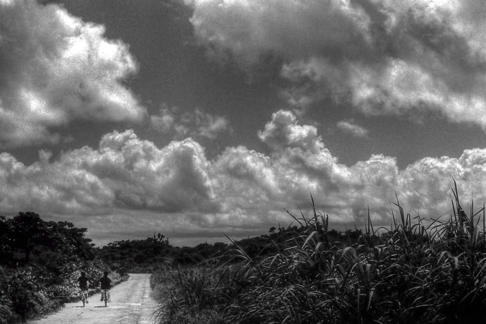 Bicycle on country road