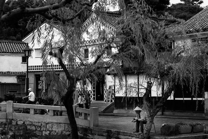 Man resting under tree