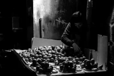 Man selling apples