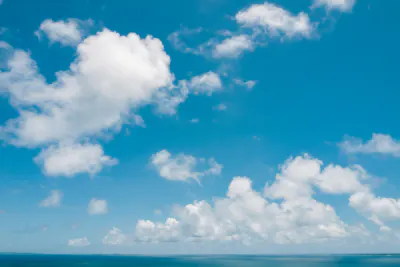 blue sky and sea horizon