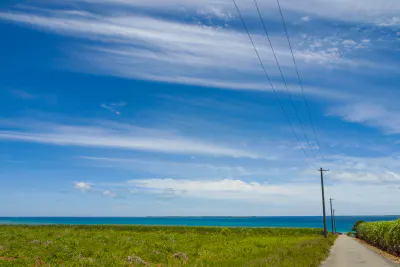 Road to ocean in Kohama island