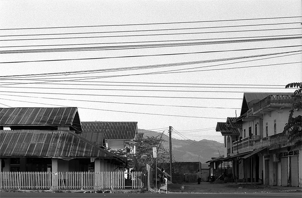 Electrical Wires In The Main Street Of Muang Sing (Laos)