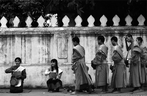 Monks Waiting Their Turn (Laos)