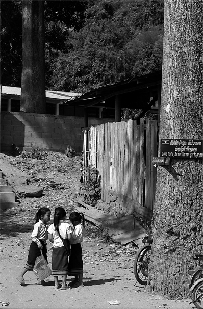 After-school Girls Wearing Sinh (Laos)