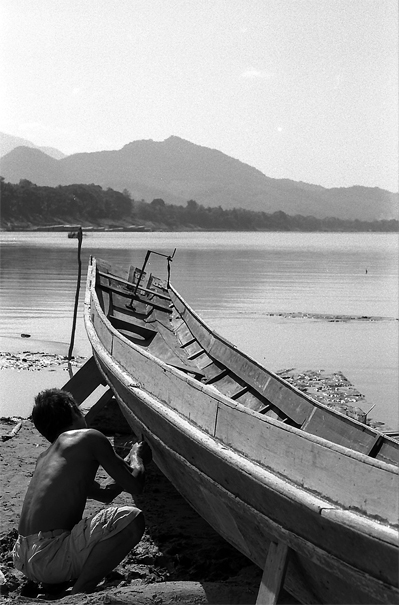Wood Shipwright Was Working (Laos)