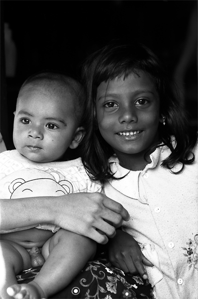 Smiling Baby And Girl (Sri Lanka)