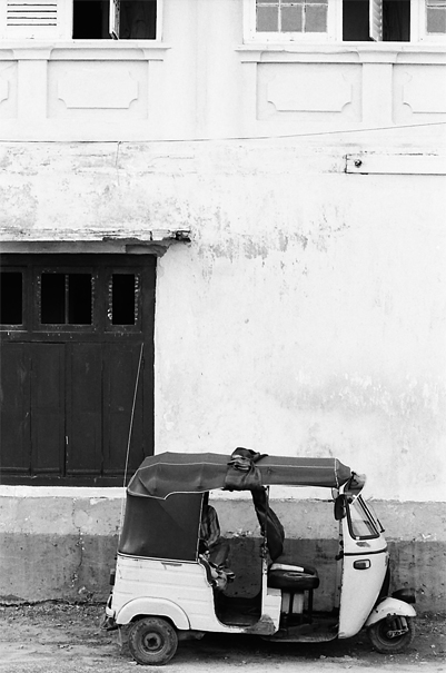 Three Wheeler Parked By The Wall (Sri Lanka)