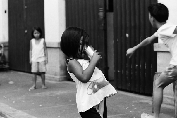 Girl Drinking Something Cold (Philippines)