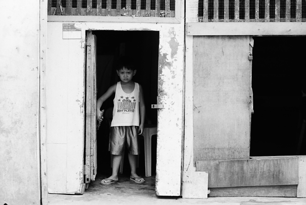 Frowned Boy At Door (Philippines)