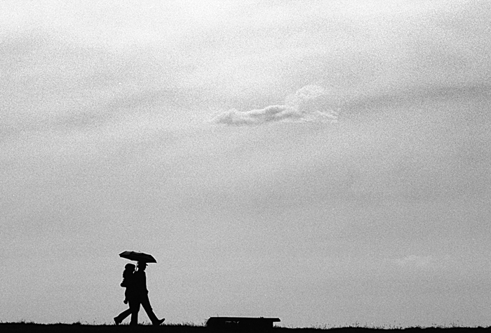 silhouette of couple