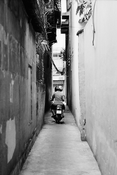 Motorbike Runs In The Lane (Vietnam)