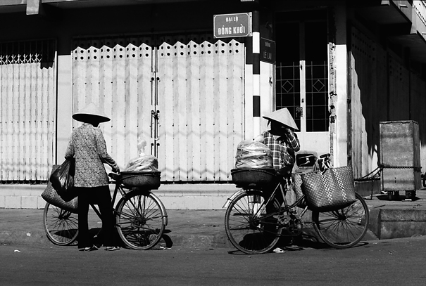 Two Bicycles And Tow Conical Hats (Vietnam)