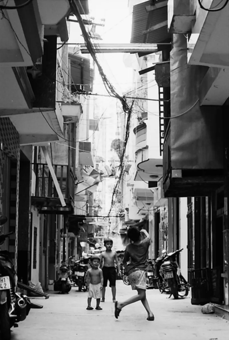 Kids playing in lane