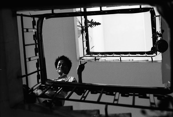 Peace Sign At The Stairwell (Vietnam)