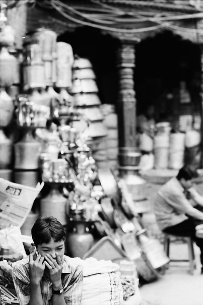 Young Man Calling With A Cell Phone (Nepal)