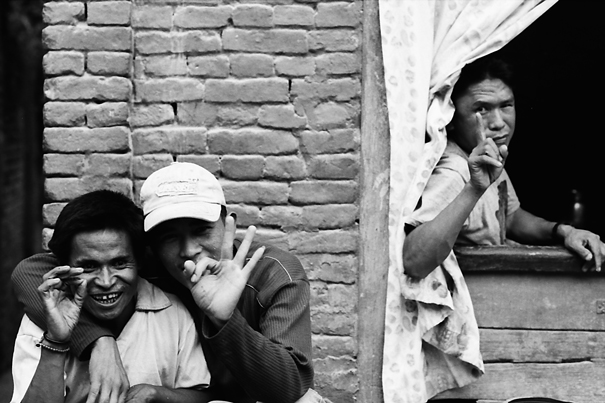 Three cheerful men