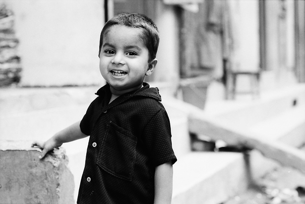 Boy Wearing A Black Shirt Smiled (Nepal)