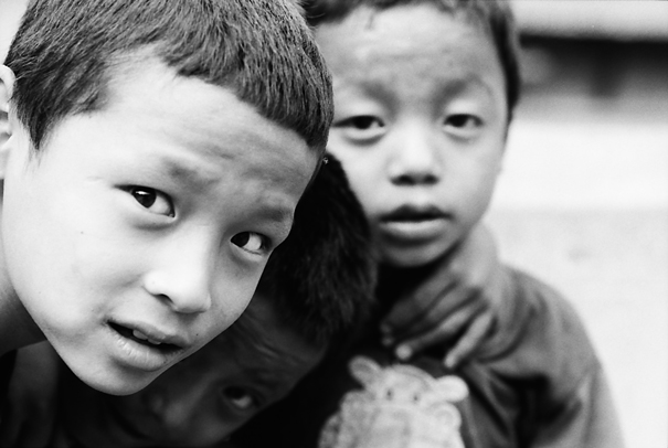 Faces Of Curious Boys (Nepal)