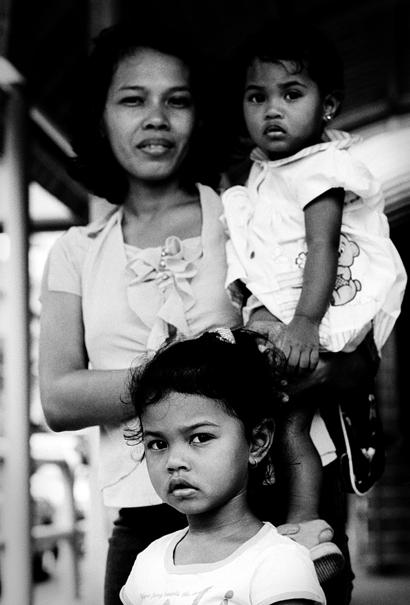 Mother and two daughters