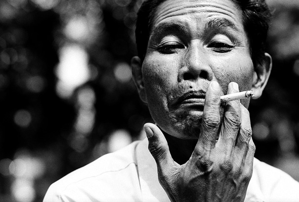 Smoking Man With Wrinkles (Indonesia)