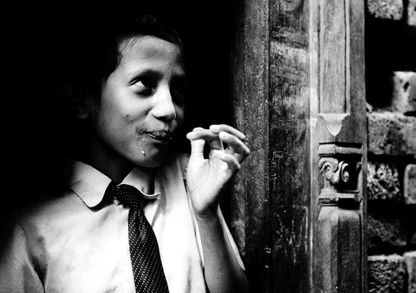 Girl With A Tie Was Eating (Nepal)