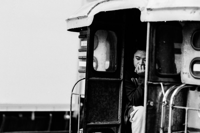Man taking on thoughtful expression
