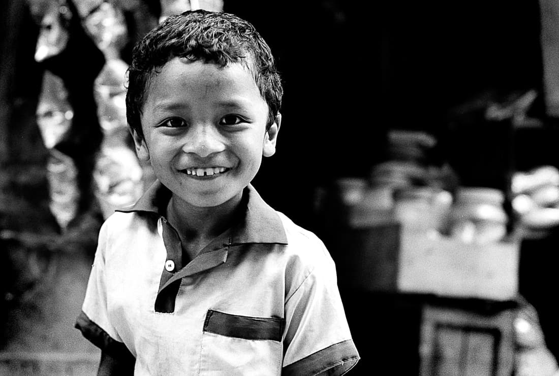 Boy with shining eyes