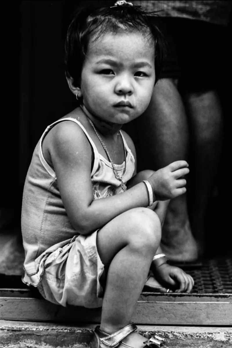 Girl with suspicious look