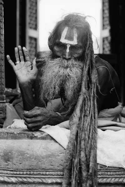 Long-haired sadhu