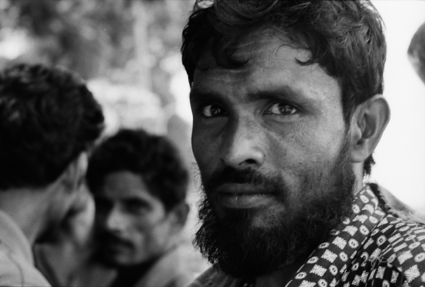 Curious eyes of man