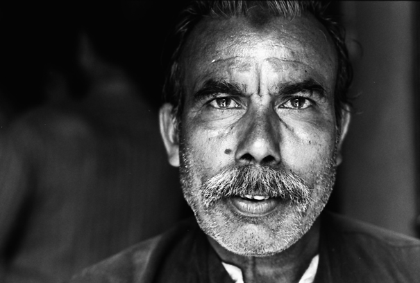 Man with keen eyes