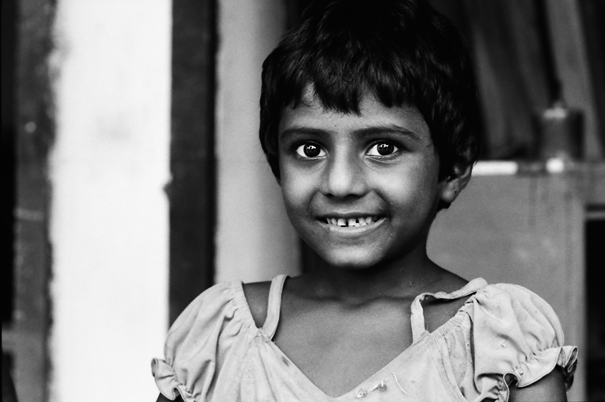 Girl with shining eyes