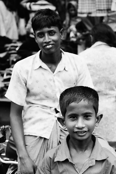 Boy and young man