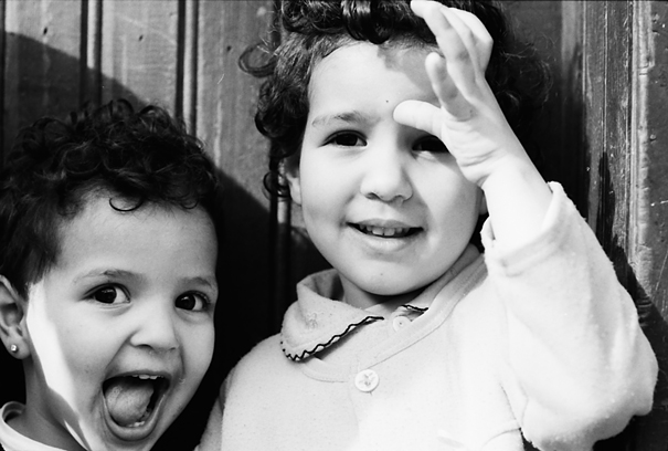 Little girls in lane