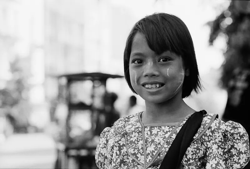 Girl wearing floral dress