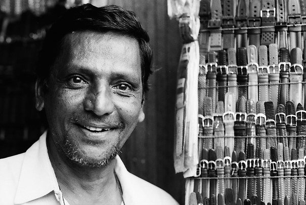 Man Smiled Beside Watch Bands (Myanmar)