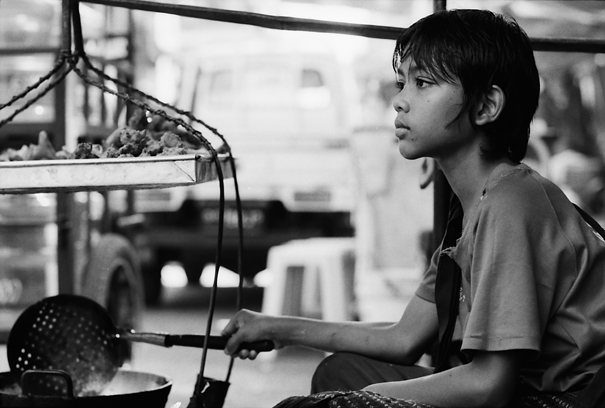 Boy Frying By The Wayside (Myanmar)