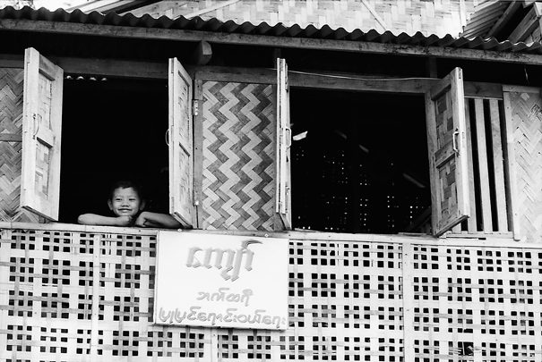 Smiling Boy By The Upstairs Window (Myanmar)